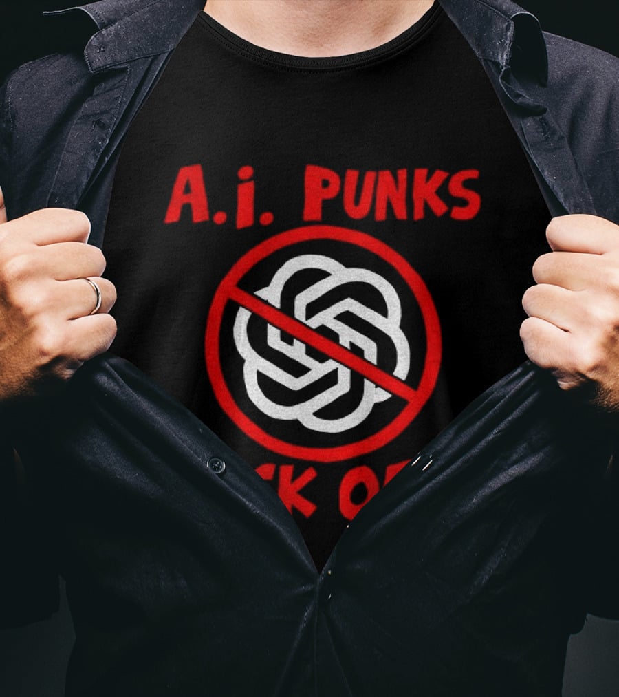A.I. Punks No Symbol Protest Message T-Shirt