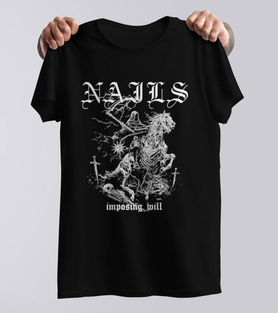 Nails Imposing Will Horse Warrior T-Shirt