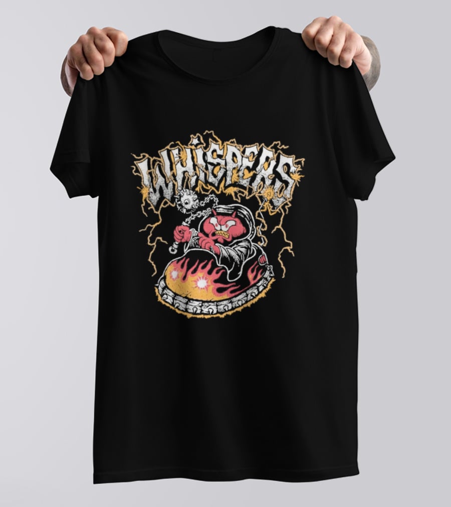 Whispers Armada Bumper Car Devil Flames Lightning T-Shirt