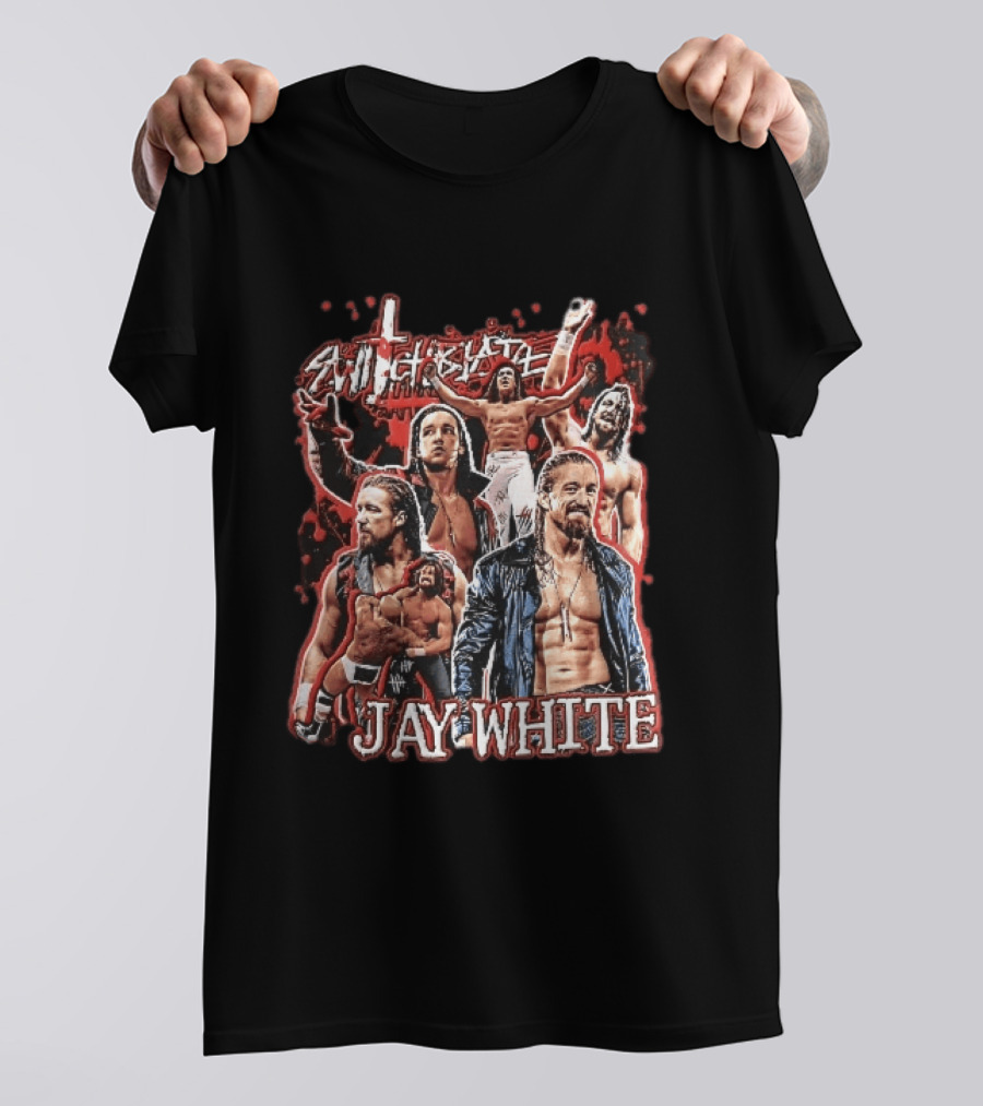 Jay White Switchblade Wrestling Montage Collage T-Shirt