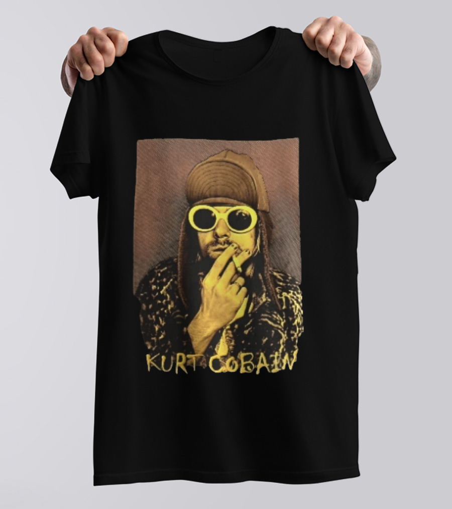 Kurt Cobain Sunglasses Cigarette T-Shirt