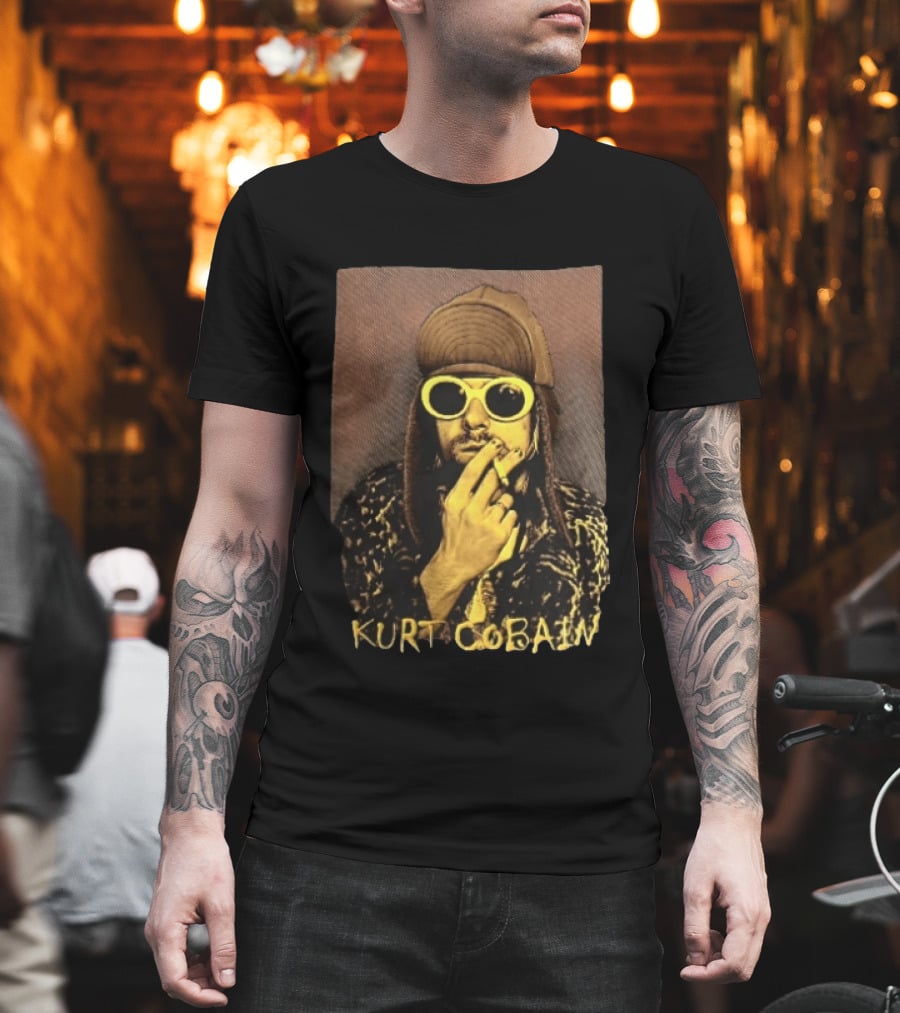 Kurt Cobain Sunglasses Cigarette T-Shirt