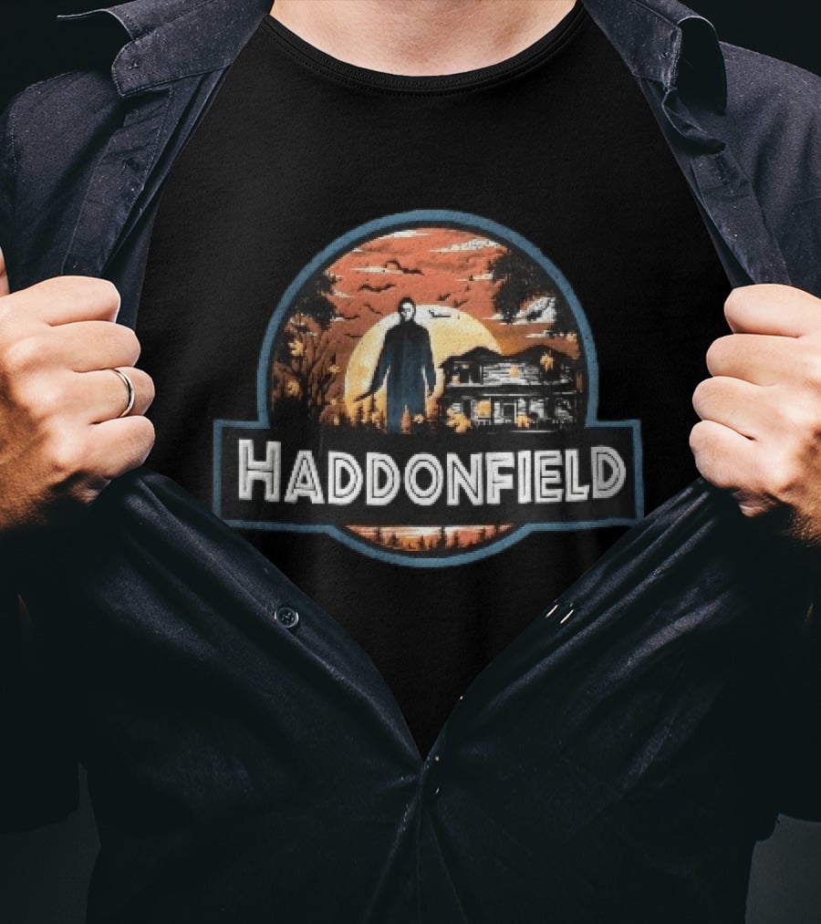 Haddonfield Michael Myers House With Moonlit T-Shirt