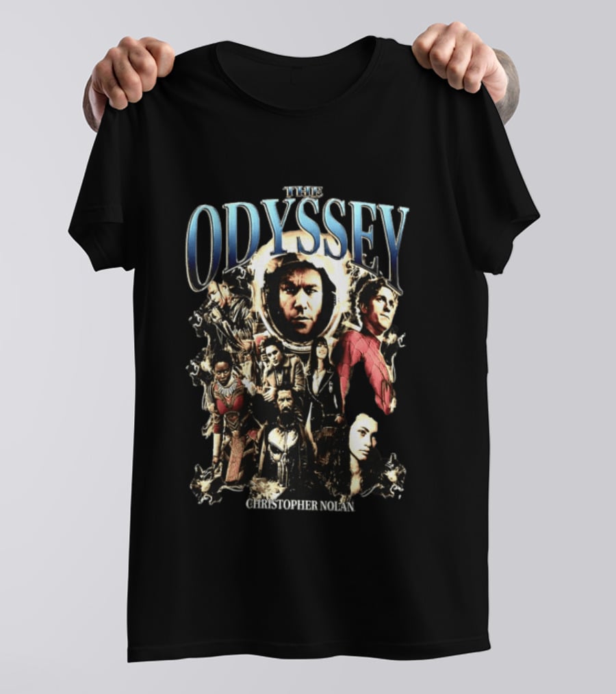 The Odyssey Christopher Nolan Sci Fi Movie Characters Collage T-Shirt