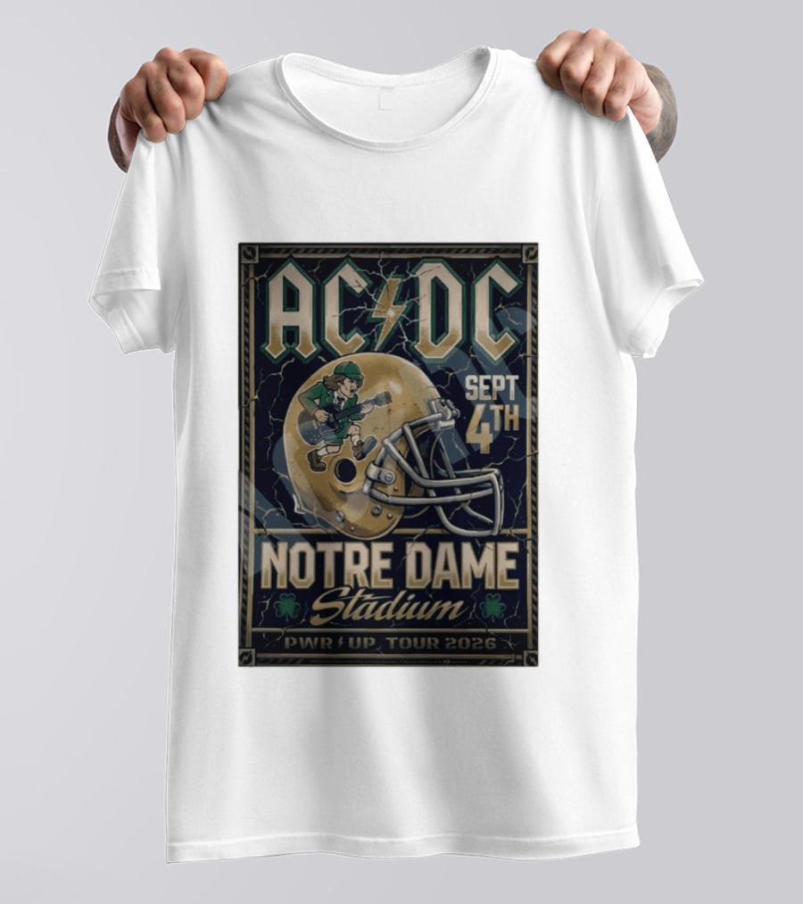 ACDC Notre Dame Stadium September 4th PWR Up Tour 2026 T-Shirt