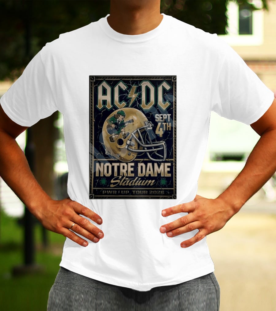ACDC Notre Dame Stadium September 4th PWR Up Tour 2026 T-Shirt