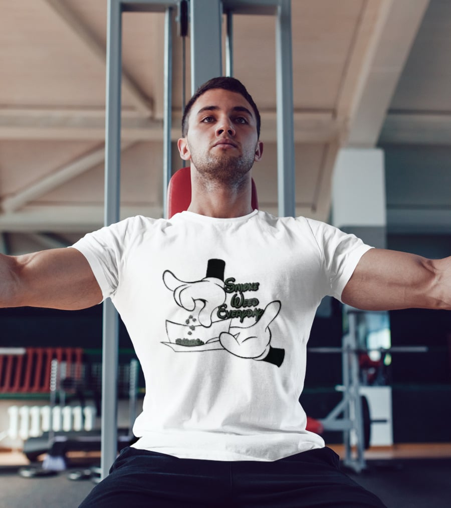 Cartoon Smoke Weed Everyday Gloved Hands Rolling Paper T-Shirt