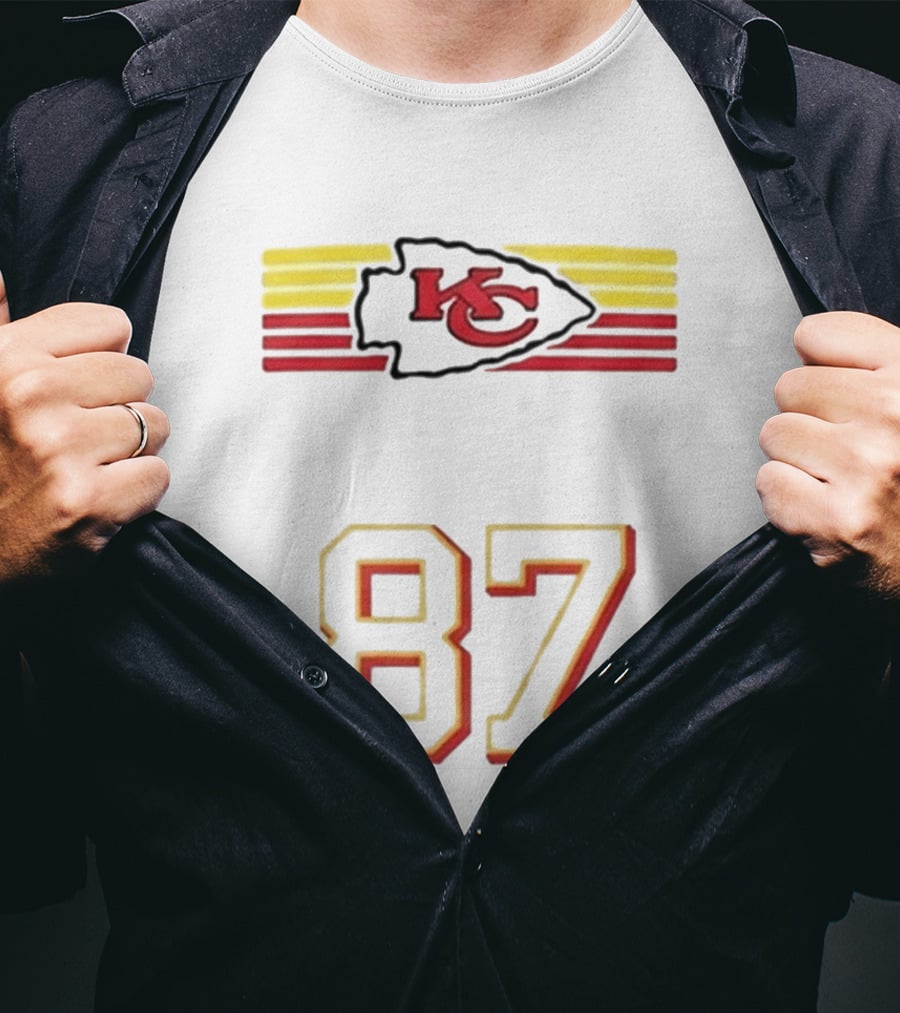 Travis Kelce Kansas City Chiefs KC Logo 87 T-Shirt