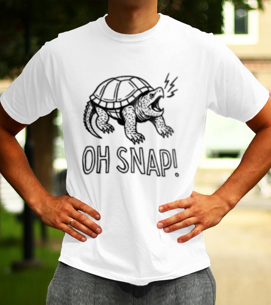Turtle Oh Snap Funny Snapping Turtle T-Shirt