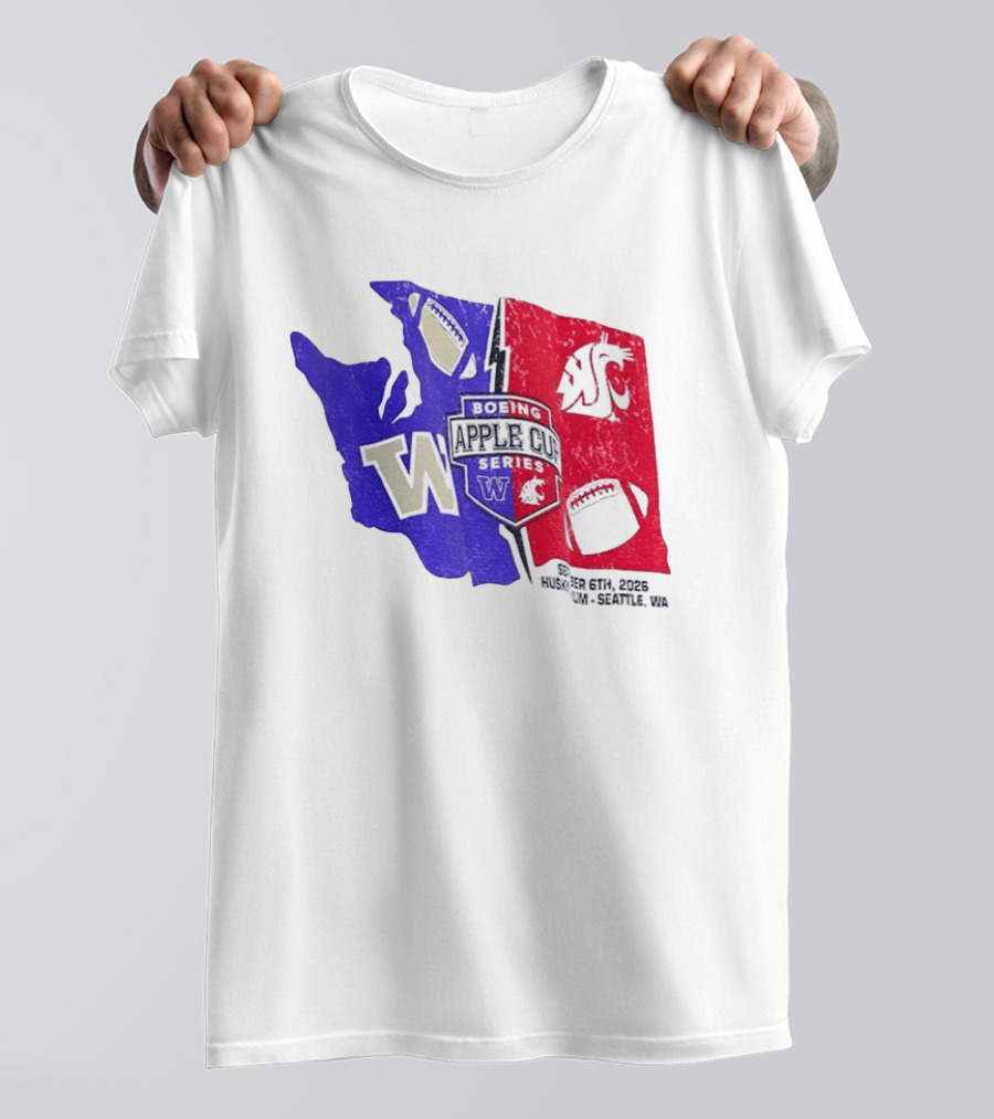 Boeing Apple Cup Series Washington Huskies Vs Cougars Sept 6th 2026 Seattle WA T-Shirt