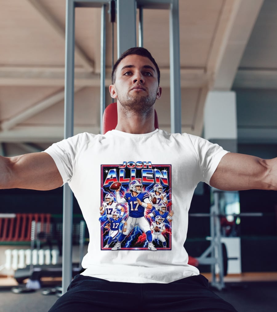 Josh Allen Buffalo Bills Galactic Storm Quarterback 17 T-Shirt