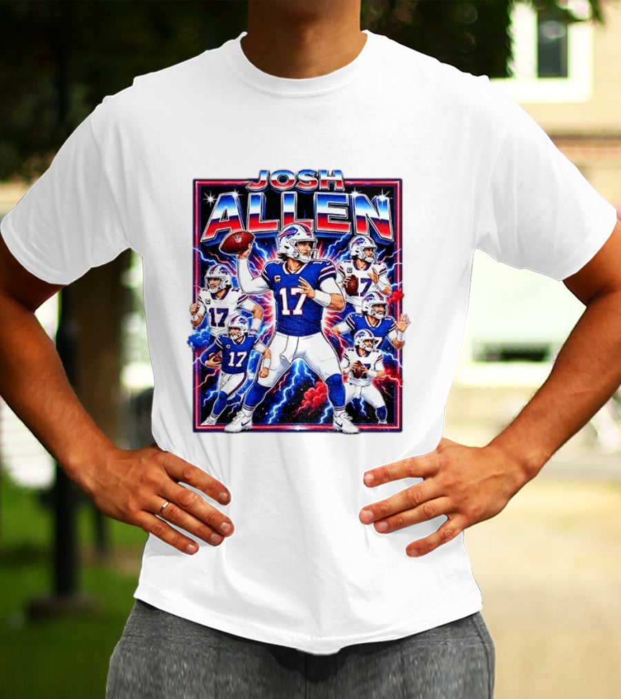 Josh Allen Buffalo Bills Galactic Storm Quarterback 17 T-Shirt