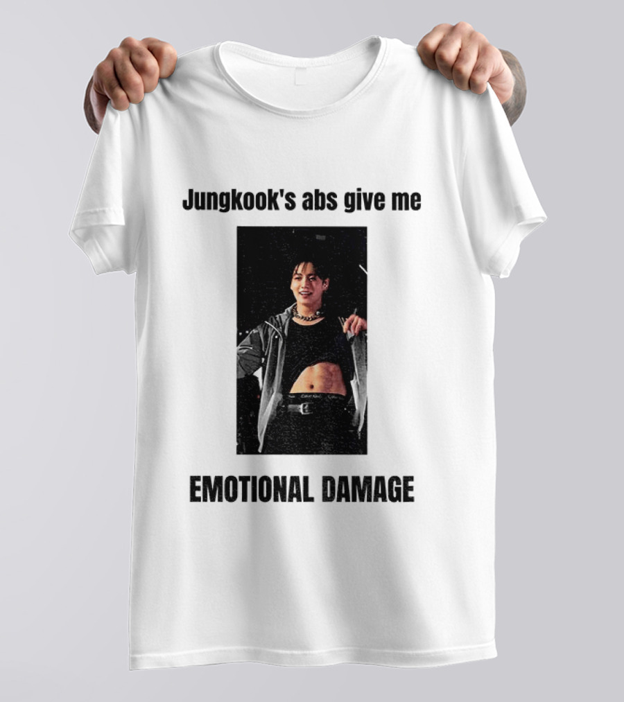 Jungkook's Abs Give Me Emotional Damage Fandom Trend T-Shirt