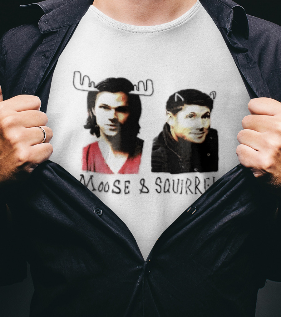 Moose And Squirrel Sam And Dean Winchester Supernatural T-Shirt