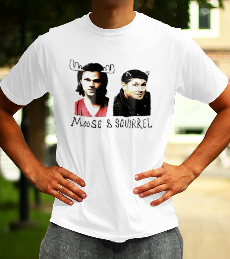 Moose And Squirrel Sam And Dean Winchester Supernatural T-Shirt