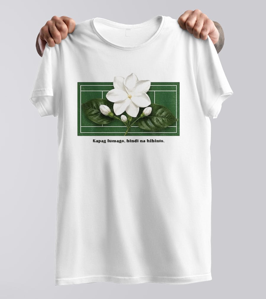 Alex Eala Sampaguita Kapag Lumago Tennis Court Motif T-Shirt