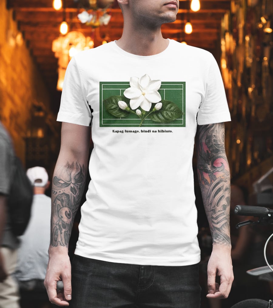 Alex Eala Sampaguita Kapag Lumago Tennis Court Motif T-Shirt
