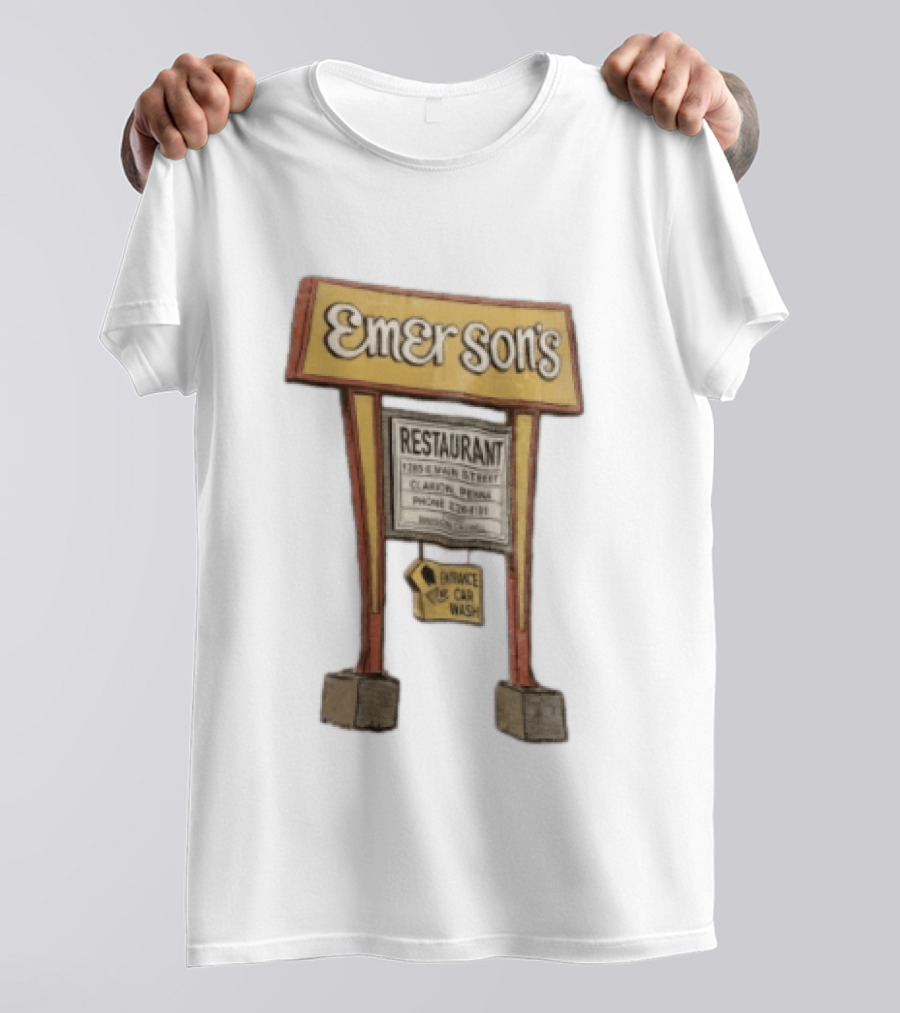 Emerson's Restaurant Sign Main Street Clarion Phone T-Shirt
