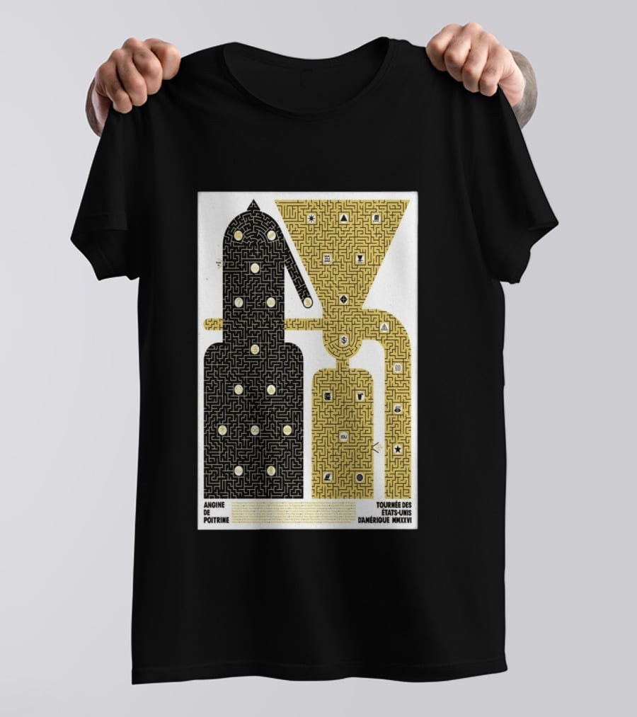 Angine De Poitrine Tournée Des États Unis D'Amérique MMXXVI Tour Music Limited T-Shirt