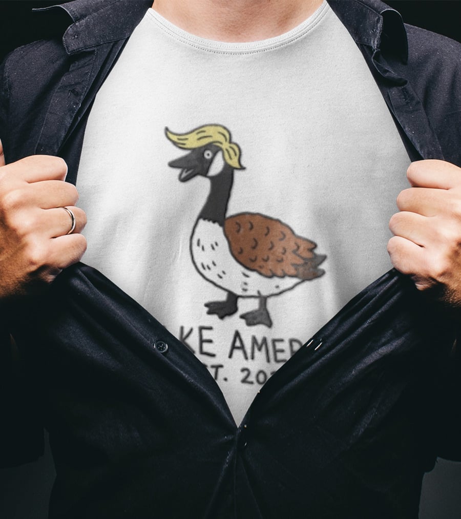 Lake America Goose Est 2026 Trump Hair T-Shirt