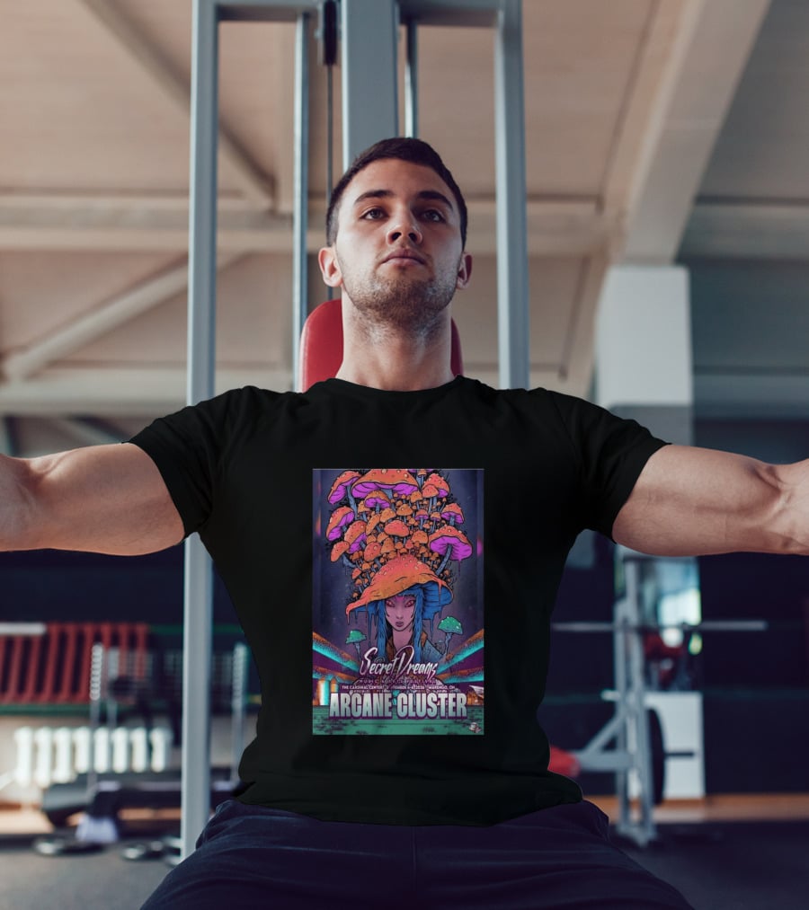 Arcane Cluster Secret Dreams Music Arts Festival 2026 Cardinal Center Marengo Ohio Psychedelic Mushroom T-Shirt