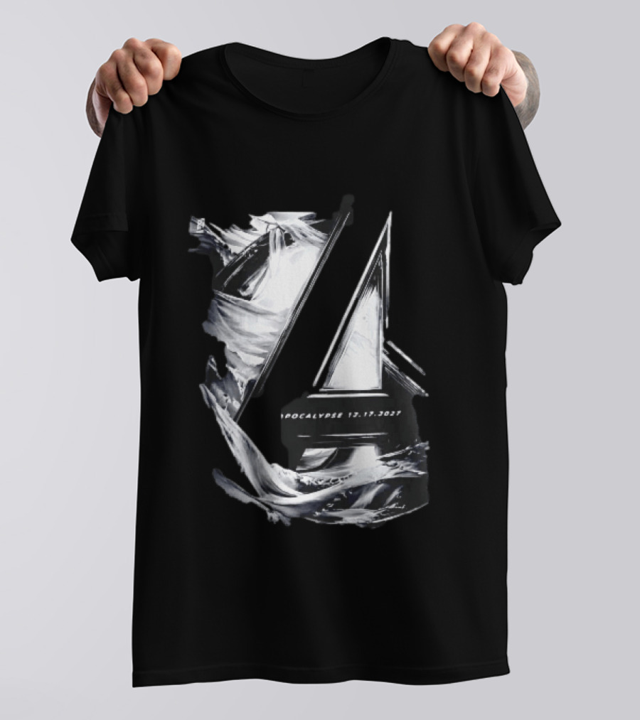 Avengers Apocalypse 12.17.2027 Tower Monochrome T-Shirt