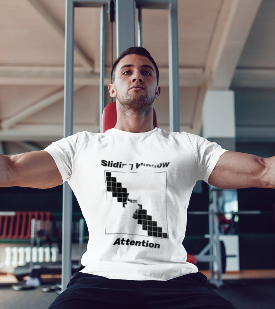 Sliding Window Attention Mechanism Diagram T-Shirt