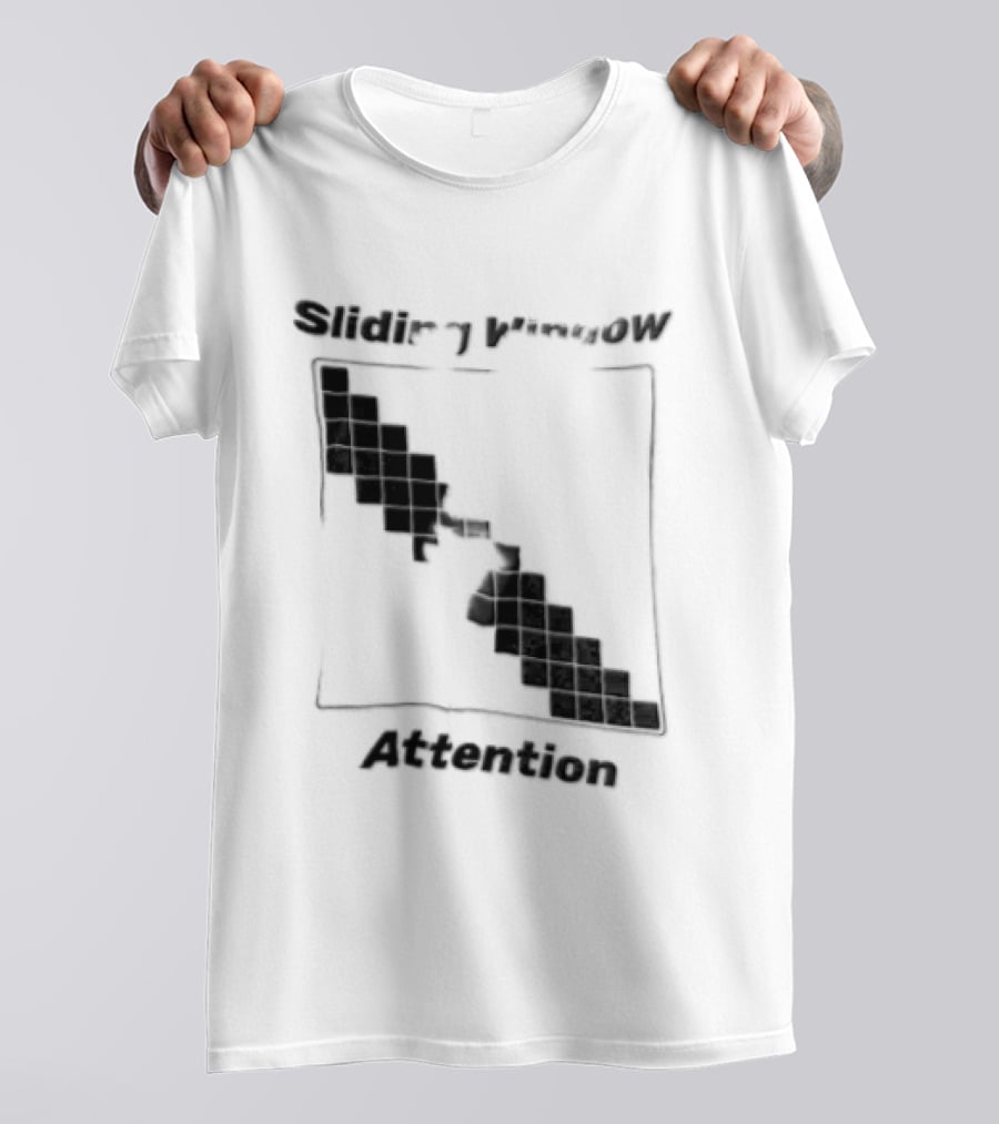 Sliding Window Attention Mechanism Diagram T-Shirt