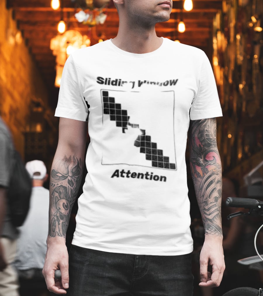 Sliding Window Attention Mechanism Diagram T-Shirt