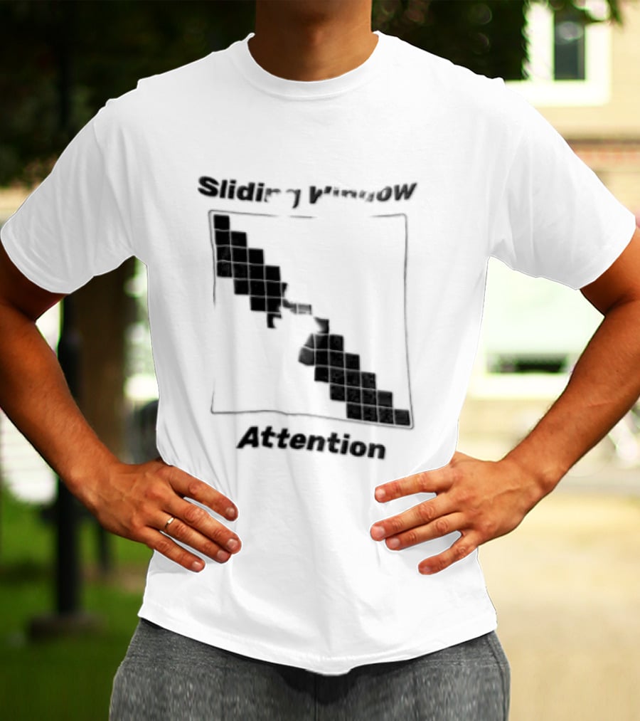 Sliding Window Attention Mechanism Diagram T-Shirt