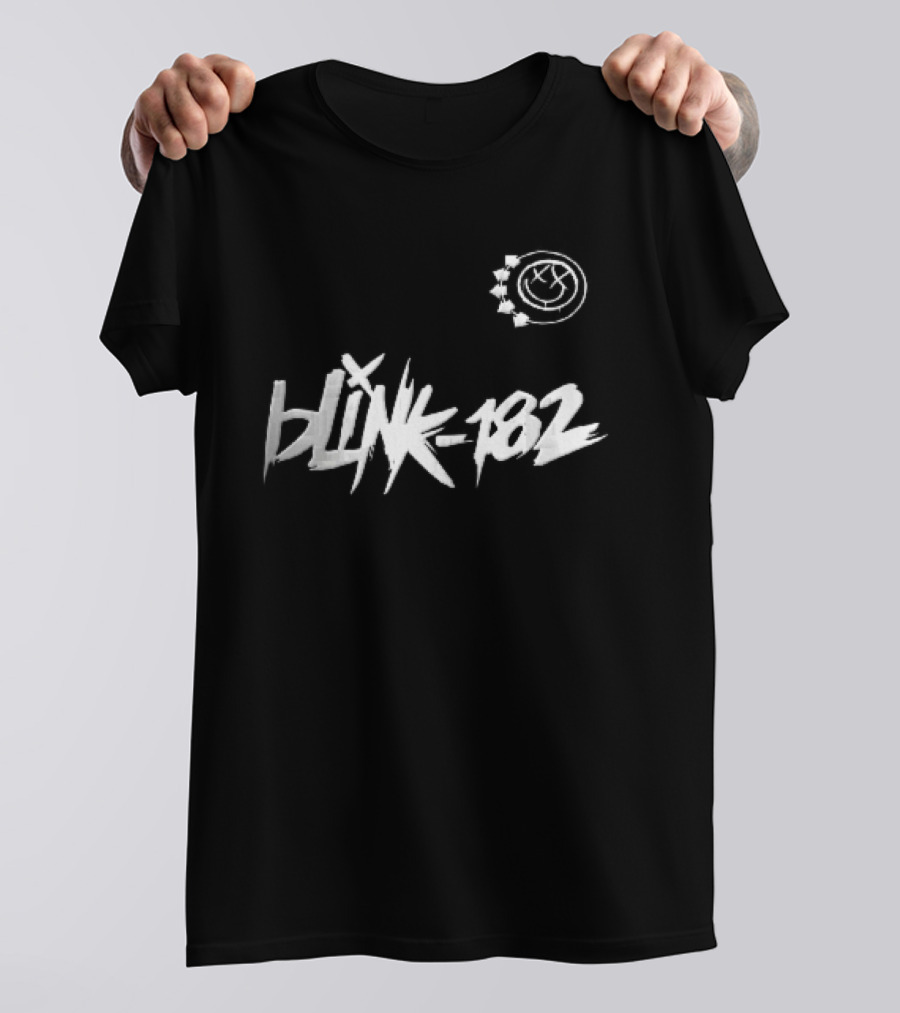 Blink 182 Graffiti Style Smiley Face T-Shirt