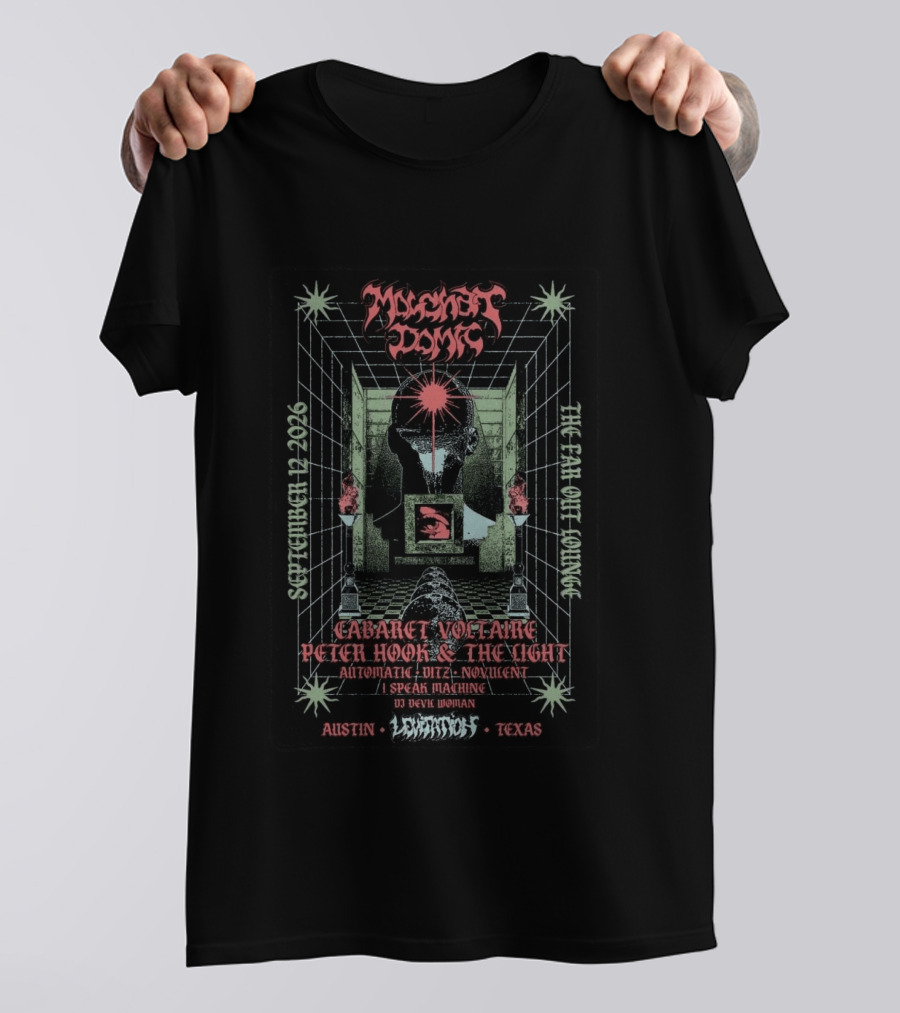 Molchat Doma Cabaret Voltaire Peter Hook & The Light Live Austin The Far Out Lounge September 12 2026 T-Shirt