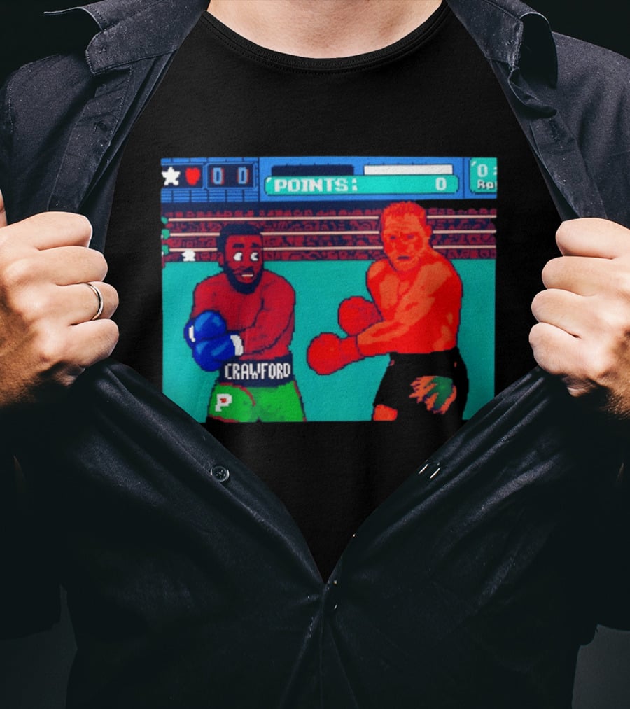 Crawford Vs Canelo Retro Boxing Arcade Game Showdown T-Shirt