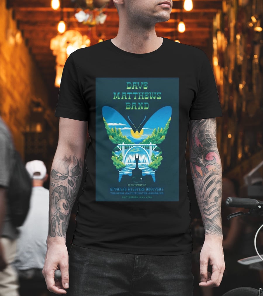 Dave Matthews Band Gorge Amphitheatre George WA September 4 6 2026 Spokane Wildfire Recovery T-Shirt