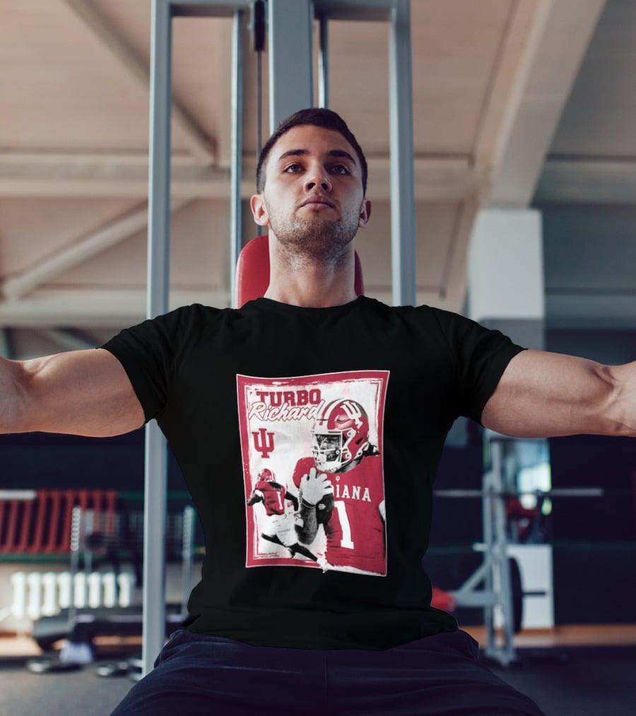 Indiana Hoosiers Turbo Richard #1 Football Powerhouse T-Shirt