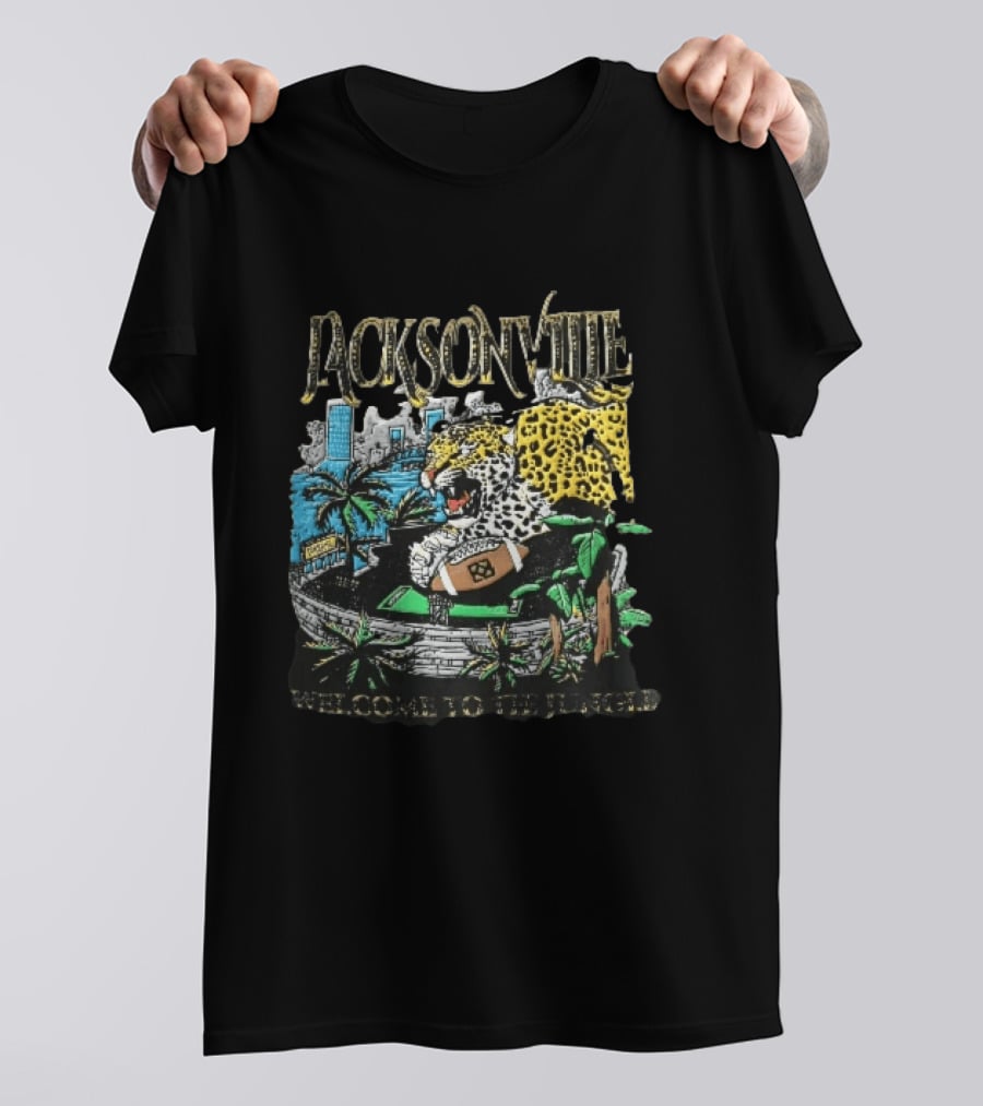 Jacksonville Welcome To The Jungle Leopard Football Stadium T-Shirt