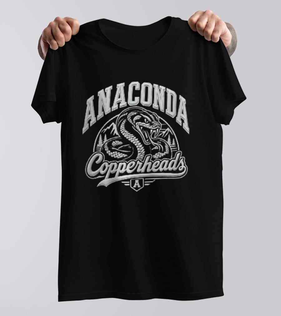 Anaconda Copperheads Aggressive Snake Fangs Mountain Forest Crest T-Shirt