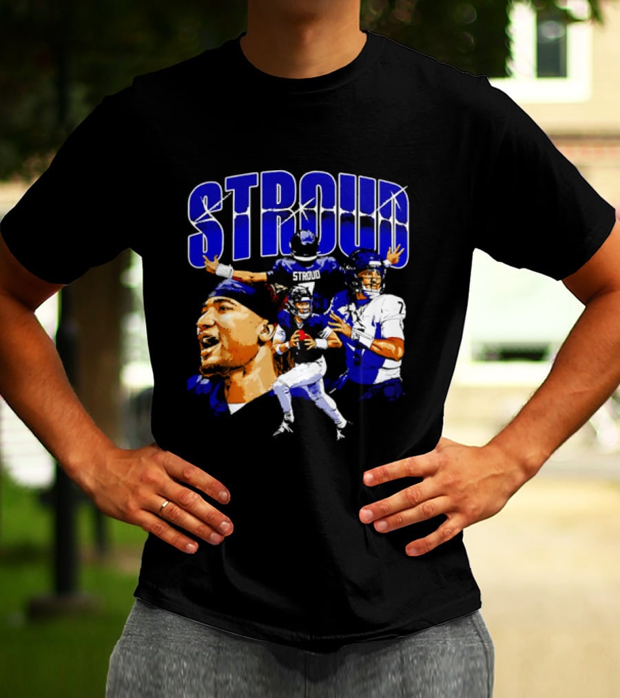 C.J. Stroud Houston Collage Football Quarterback Action And Energy T-Shirt