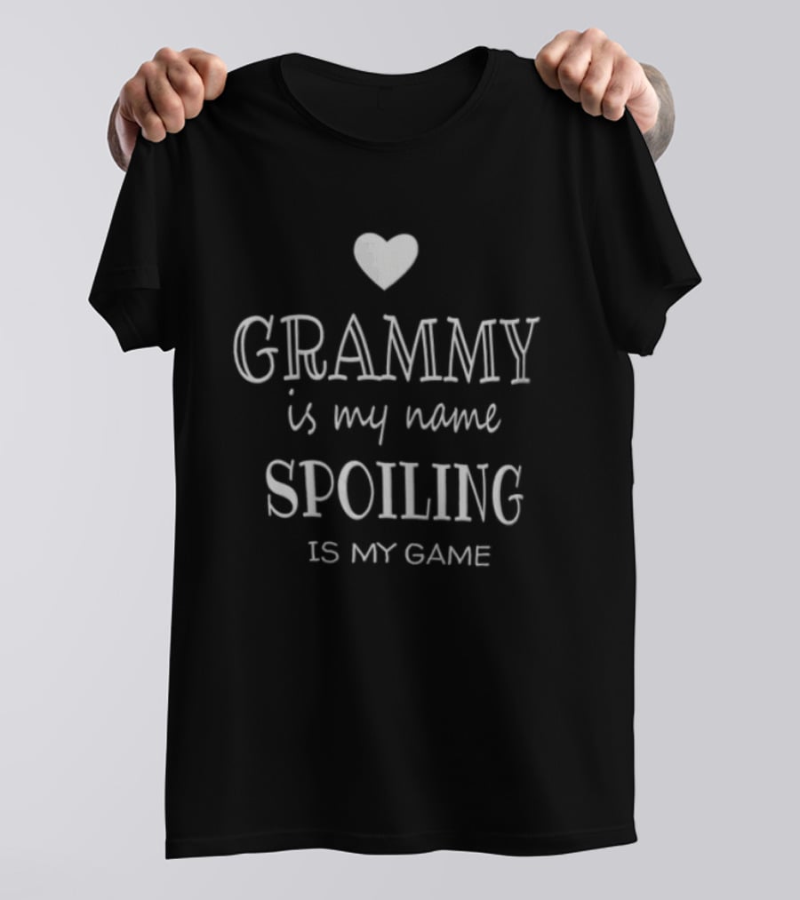 Grammy Is My Name Spoiling Is My Game Heart T-Shirt
