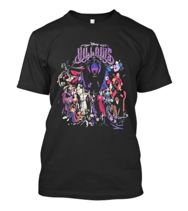 Disney Villains Assemble Purple Iconic Characters T-Shirt