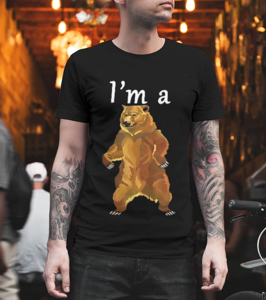 I'm A Standing Brown Grizzly Bear With Open Paws On Hind Legs T-Shirt