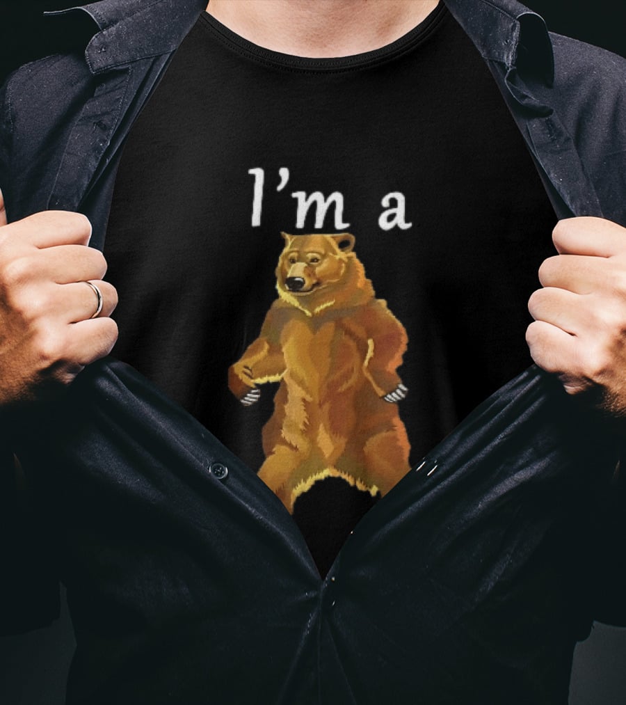 I'm A Standing Brown Grizzly Bear With Open Paws On Hind Legs T-Shirt