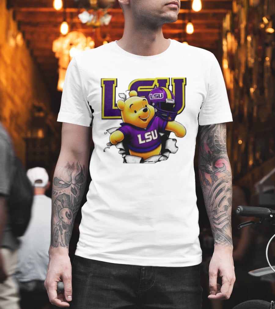 LSU Tigers Winnie The Pooh Football Team T-Shirt