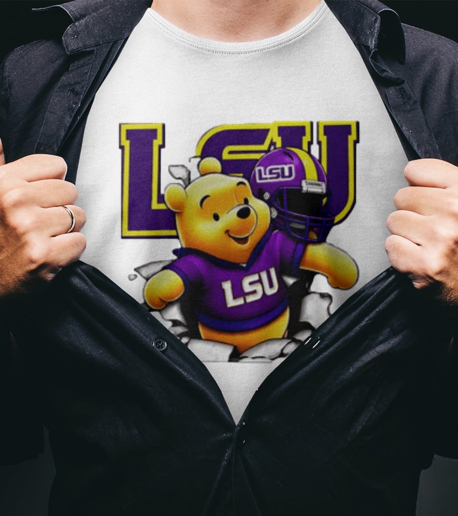 LSU Tigers Winnie The Pooh Football Team T-Shirt