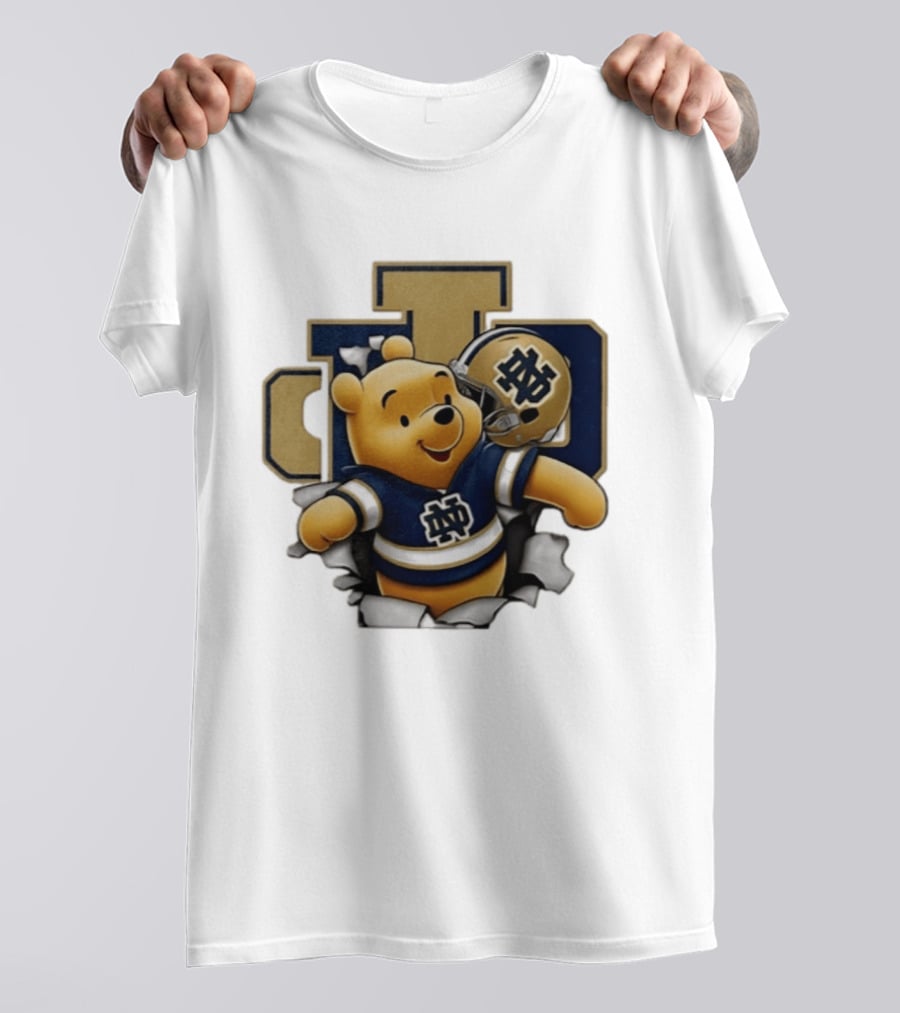 Notre Dame Fighting Irish Winnie The Pooh Football Fan Gear T-Shirt