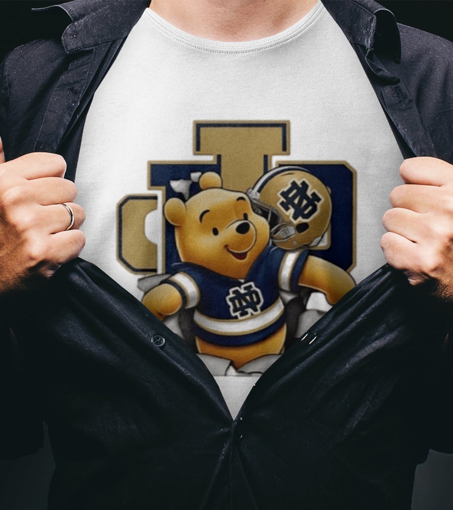 Notre Dame Fighting Irish Winnie The Pooh Football Fan Gear T-Shirt