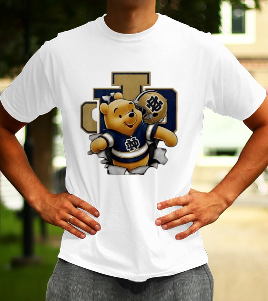 Notre Dame Fighting Irish Winnie The Pooh Football Fan Gear T-Shirt