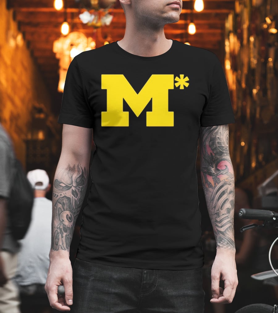 Michigan Wolverines M Asterisk 0.01 Seconds T-Shirt