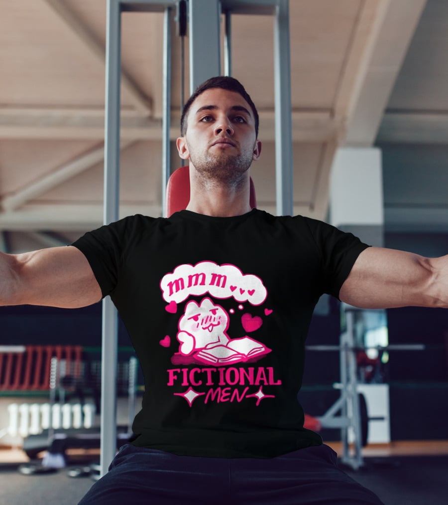 Fictional Men Mmm Hearts Cute Cartoon Reading T-Shirt