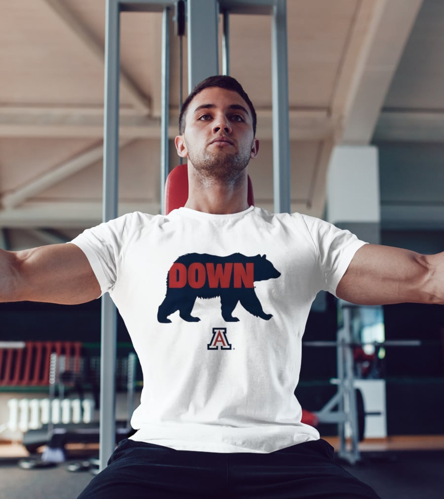 Arizona Wildcats Bear Down 2026 NCAA Men's Basketball Bear Silhouette A T-Shirt